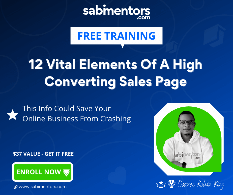 🎁FREE: 12 Vital Elements Of A High Converting Sales Page