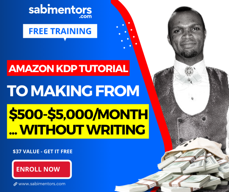 🎁FREE: How To Bank $500 To $5000 On Amazon KDP Monthly… Without Writing Skill