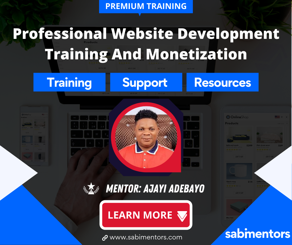 Professional Website Development Training And Monetization