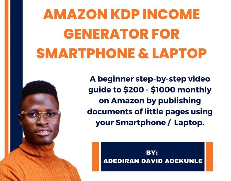 Amazon KDP Income Generator With Laptop and Smartphone
