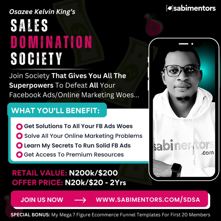 Sales Domination Society Africa 2 Years Membership And Exclusive Bonuses 🔥